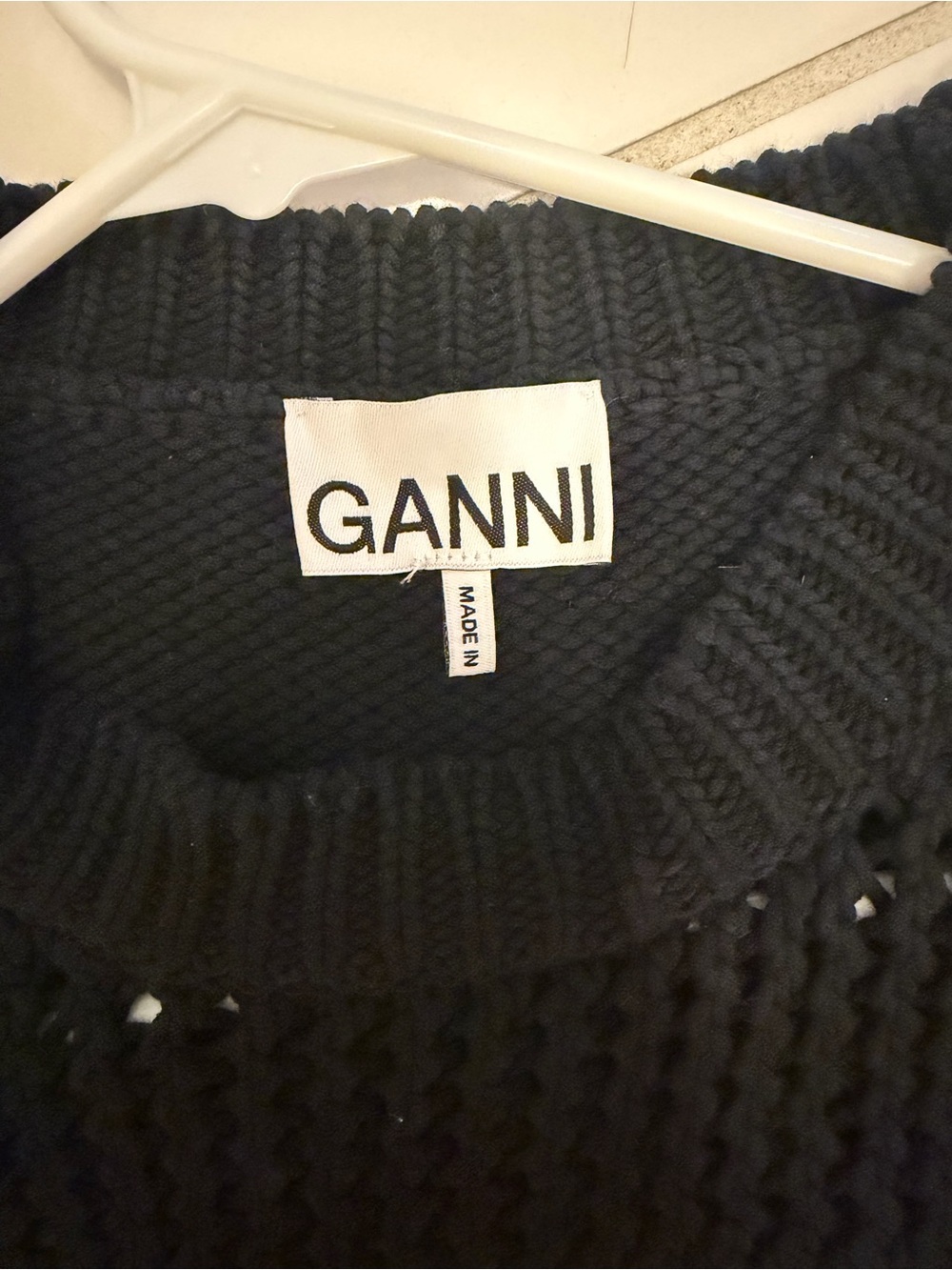 Ganni Black Ribbed Knit Sweater Vest - Picture 2 of 3